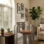 Main image AD | BONE INLAY CHECKERS DESIGN SPIDER CHAIR